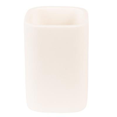 Toothbrush Holder White Ceramic Bathroom Cup