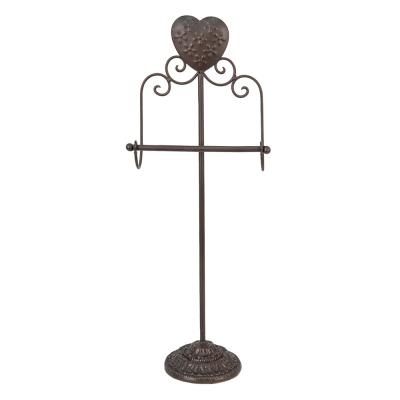 Toilet Paper Holder Brown Iron Heart Toilet Roll Holder