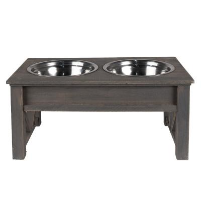 Food bowl dog Grey Wood Cat Bowl