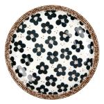 Breakfast Plate White Black Ceramic