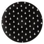 Charger Plate Black White Plastic Christmas Trees
