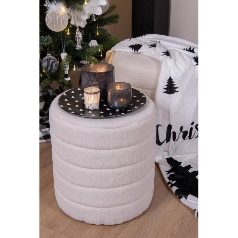 Charger Plate Black White Plastic Christmas Trees
