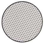 Charger Plate White Black Plastic Hearts