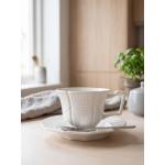 Cup and Saucer White Ceramic