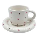 Cup and Saucer White Ceramic
