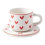 Cup and Saucer White Ceramic