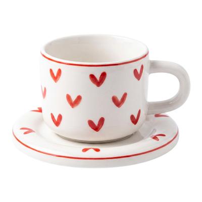 Cup and Saucer White Ceramic