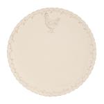 Dinner Plate Beige Ceramic Chicken Dining Plate