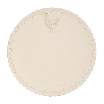 Dinner Plate Beige Ceramic Chicken Dining Plate