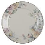 Breakfast Plate Beige Pink Porcelain Flowers Plate