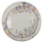 Dinner Plate Beige Pink Porcelain Flowers Dining Plate