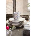 Dinner Plate Beige Pink Porcelain Flowers Dining Plate