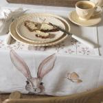 Beige Keramik Huhn Servierschüssel