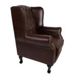 Armchair Brown Artificial Leather