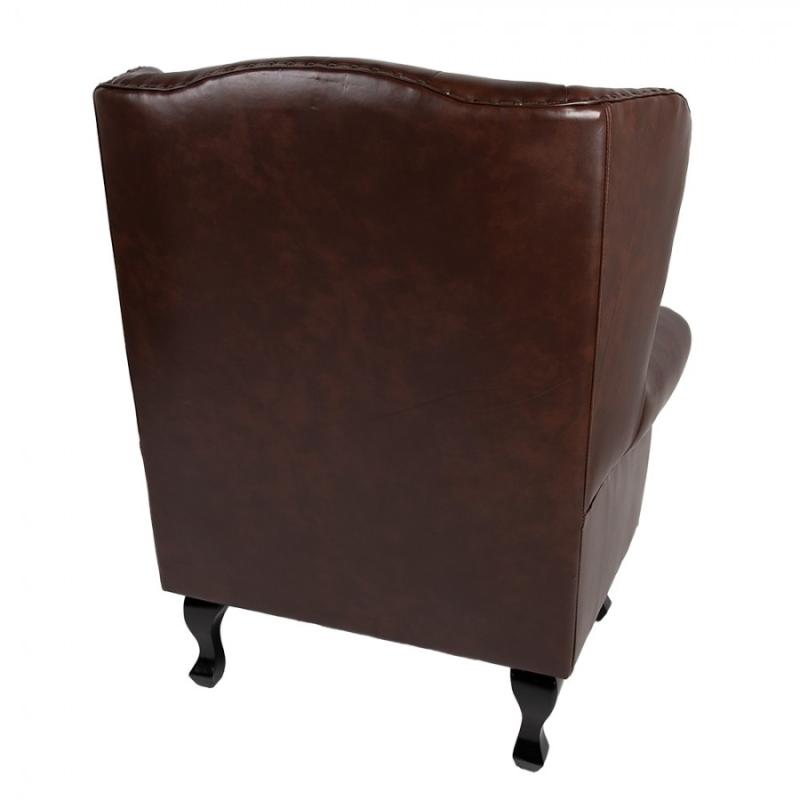 Armchair Brown Artificial Leather