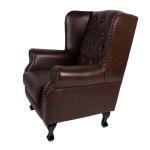 Armchair Brown Artificial Leather