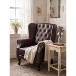 Armchair Brown Artificial Leather