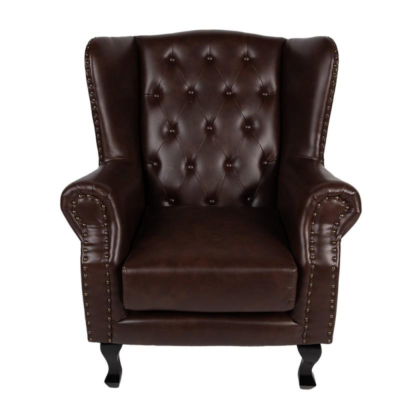 Armchair Brown Artificial Leather