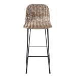 Bar Stool Brown Rattan Foot stool