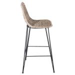 Bar Stool Brown Rattan Foot stool