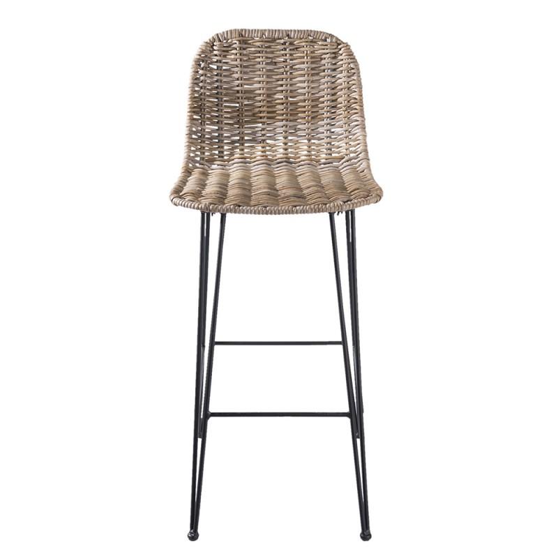 Bar Stool Brown Rattan Foot stool