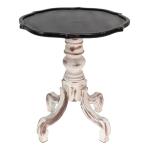 Side Table Black White Wood