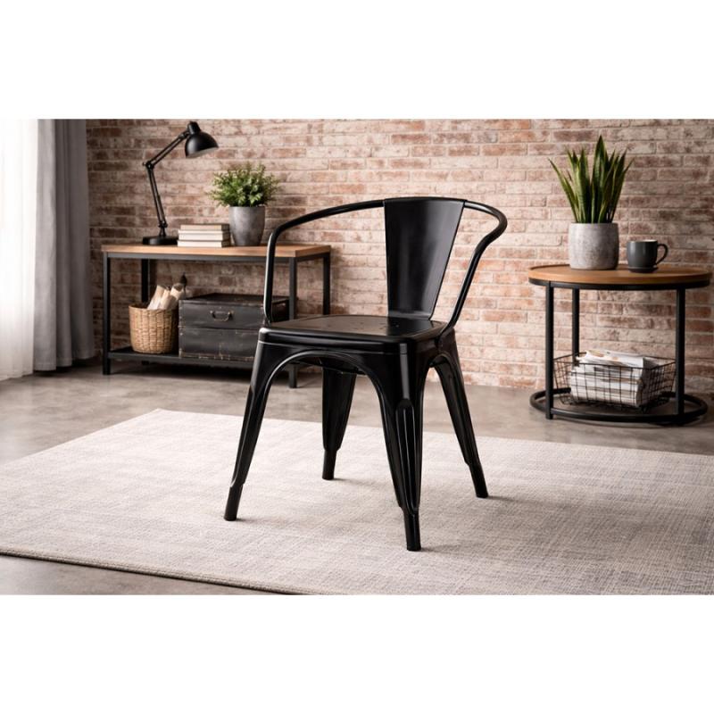 Dining Chair Black Metal