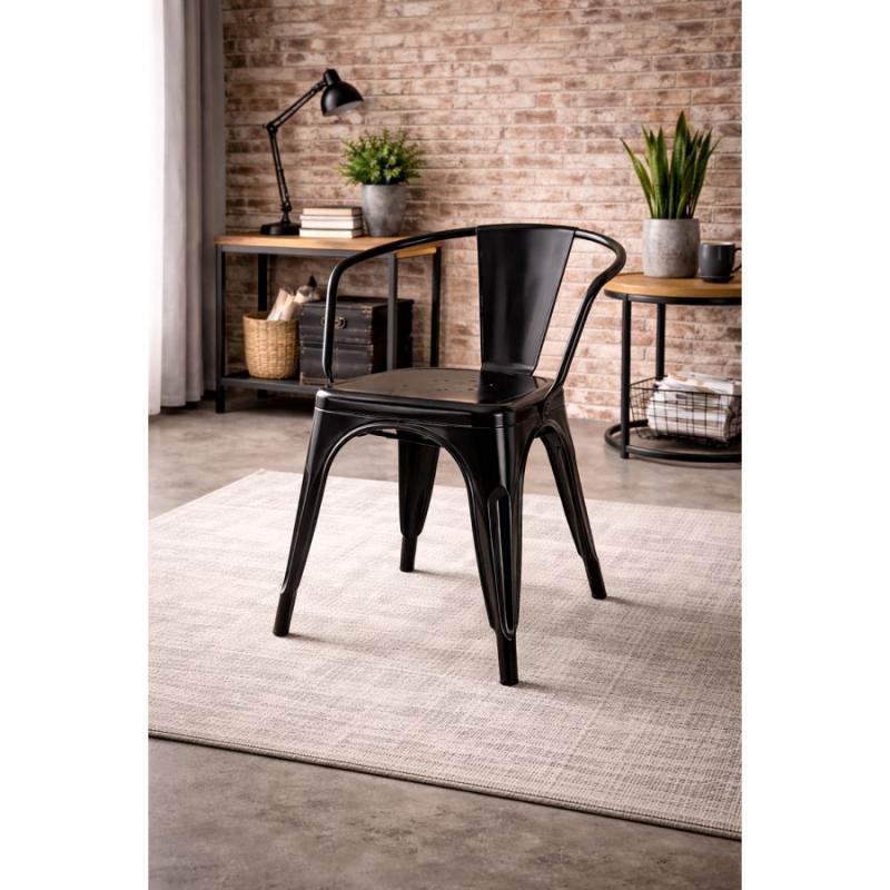 Dining Chair Black Metal