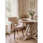 Dining Chair Beige Metal