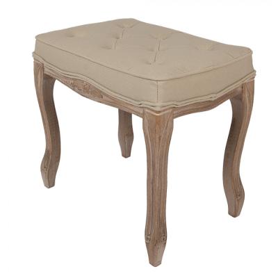 Stool Brown Beige Wood