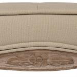 Stool Brown Beige Wood