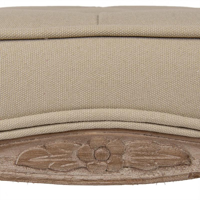 Stool Brown Beige Wood