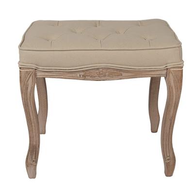 Stool Brown Beige Wood
