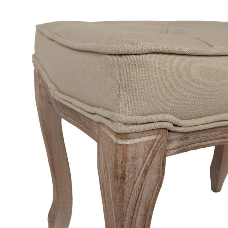 Stool Brown Beige Wood