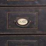 Chest of Drawers Brown Iron Pedestal Cupboard