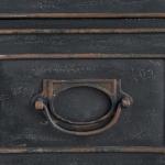 Chest of Drawers Brown Iron Pedestal Cupboard
