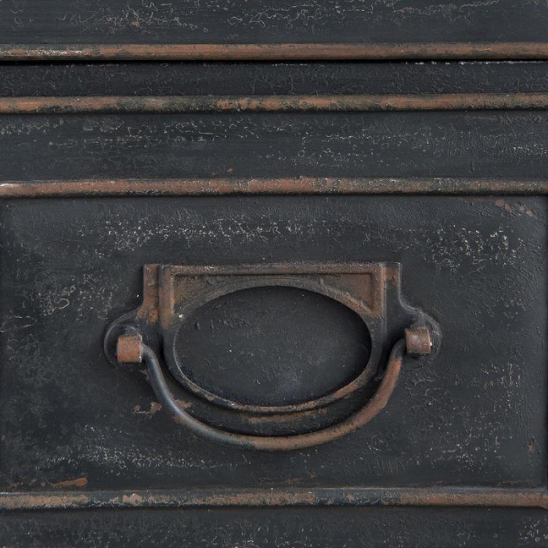 Chest of Drawers Brown Iron Pedestal Cupboard