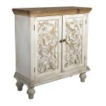 Dresser White Brown Wood Wall Cabinet