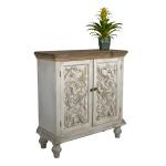 Dresser White Brown Wood Wall Cabinet
