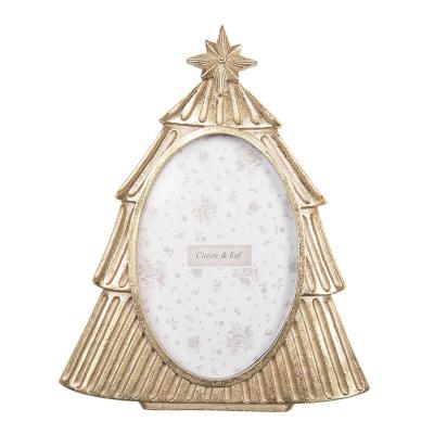 Photo Frame Christmas Tree Gold colored