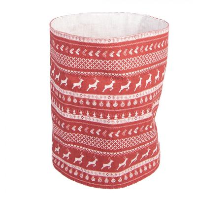 Bread Basket Red Cotton Deer