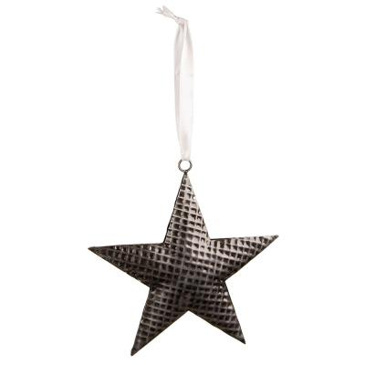 Decorative Pendant Star Grey Iron Christmas Ornament