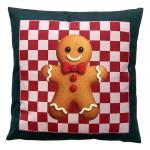 Decorative Cushion Brown Gingerbread man