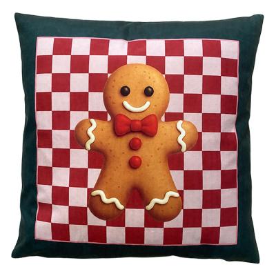 Decorative Cushion Brown Gingerbread man