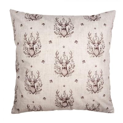 Decorative Cushion Beige Deer Cushion Cover with Cushion Filling