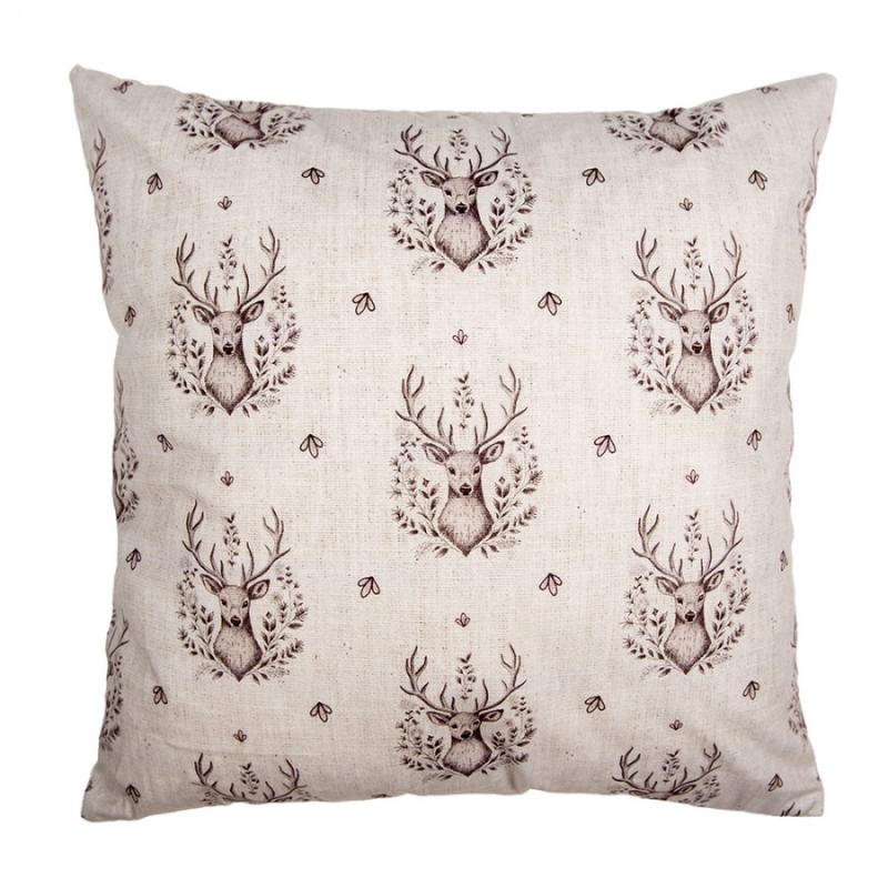 Decorative Cushion Beige Deer Cushion Cover with Cushion Filling