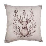 Decorative Cushion Beige Deer Cushion Cover with Cushion Filling
