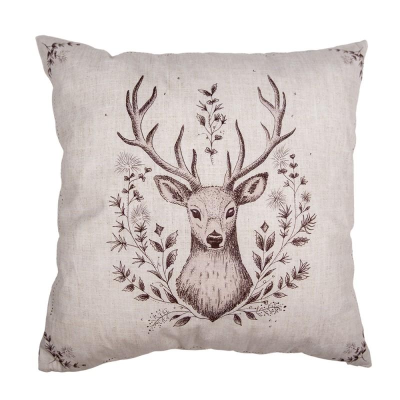 Decorative Cushion Beige Deer Cushion Cover with Cushion Filling