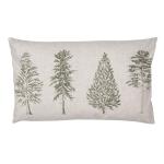Decorative Cushion Beige Christmas Trees Cushion Cover with Cushion Filling