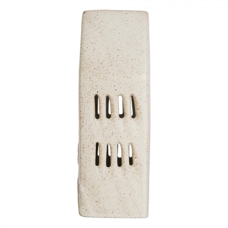 Decorative House with LED Beige Ceramic